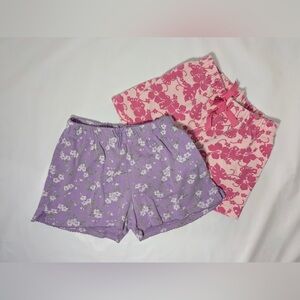 Set Of 2 :Girls pajama pants. Pink - size 13 months & Purple - size 12-18 months